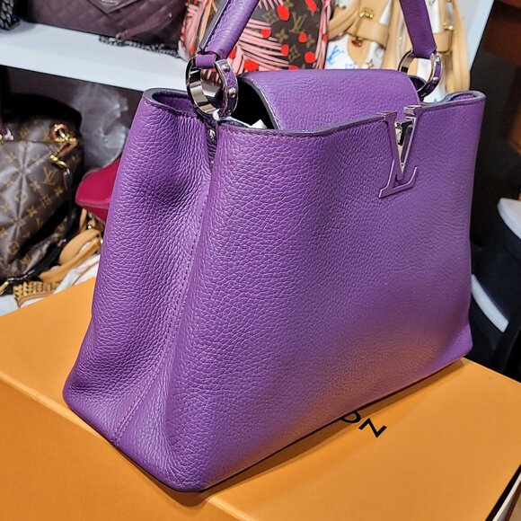 Louis Vuitton Purple Taurillon Leather Capucines MM - Picture 2 of 15
